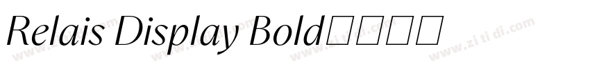 Relais Display Bold字体转换